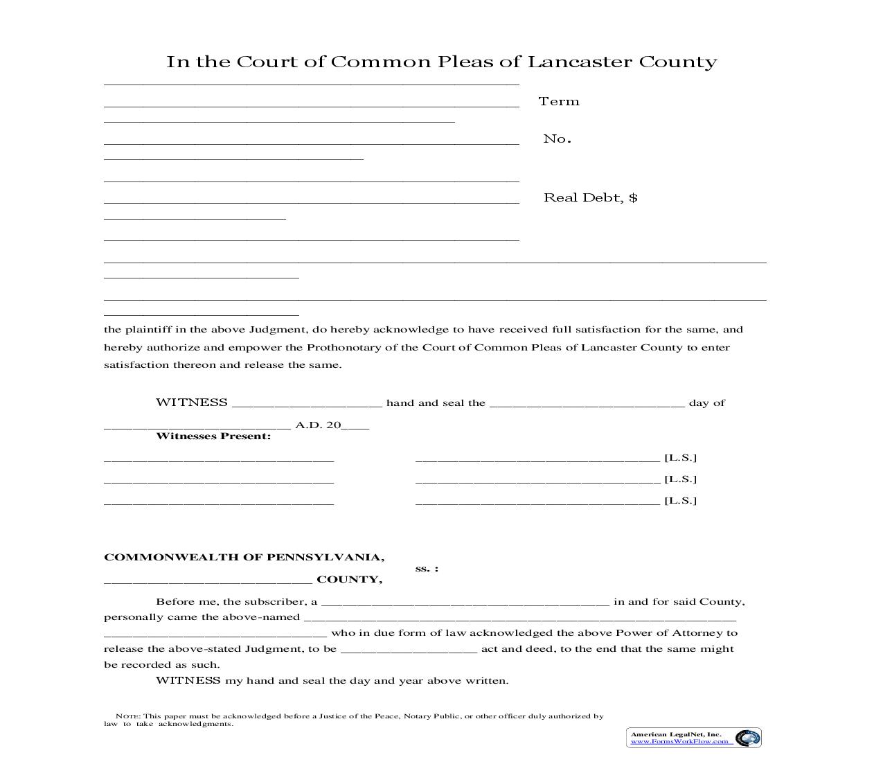 Power Of Attorney | Pdf Fpdf Doc Docx | Pennsylvania