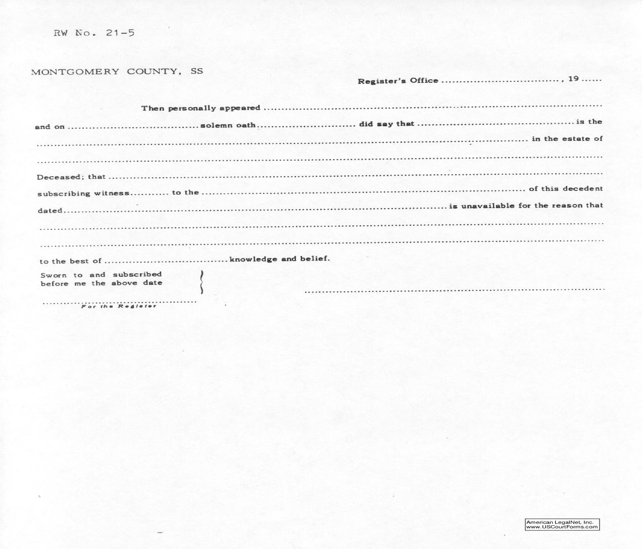 Attorney Affidavit {RW21-5} | Pdf Fpdf Doc Docx | Pennsylvania
