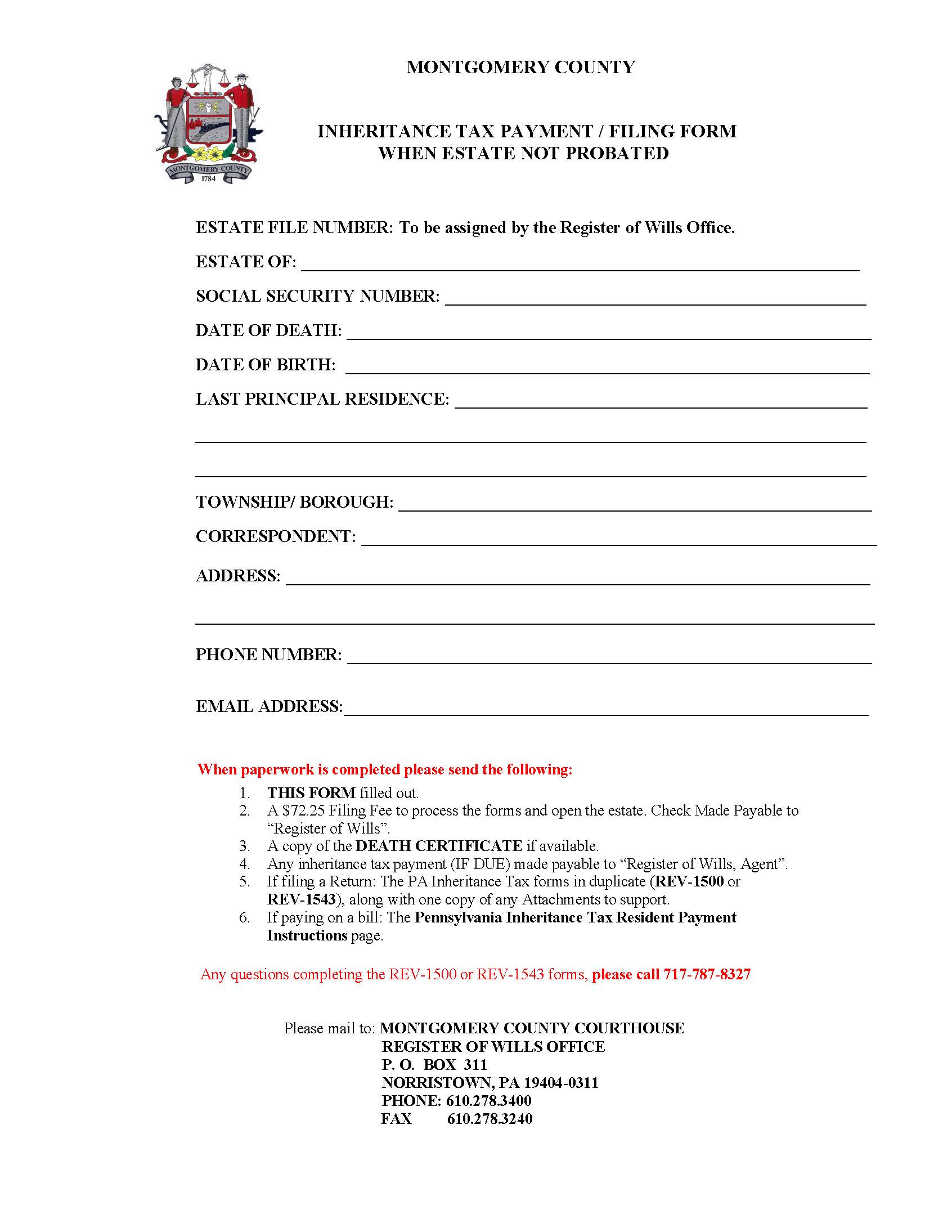 Inheritance Tax Payment Non Probate | Pdf Fpdf Docx | Pennsylvania