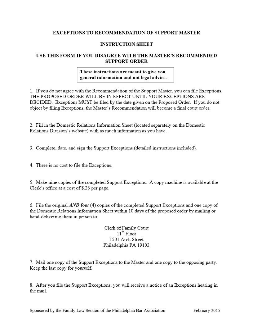 Support Exceptions | Pdf Fpdf Docx | Pennsylvania