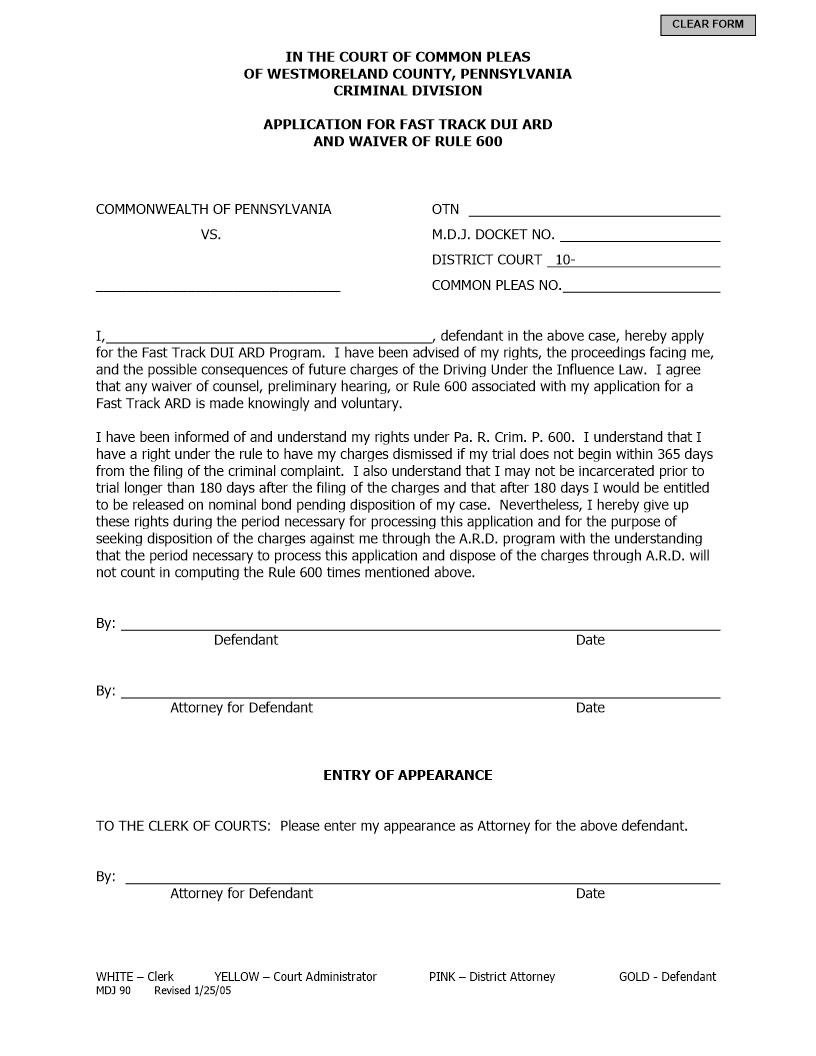 Application For Fast Track | Pdf Fpdf Docx | Pennsylvania