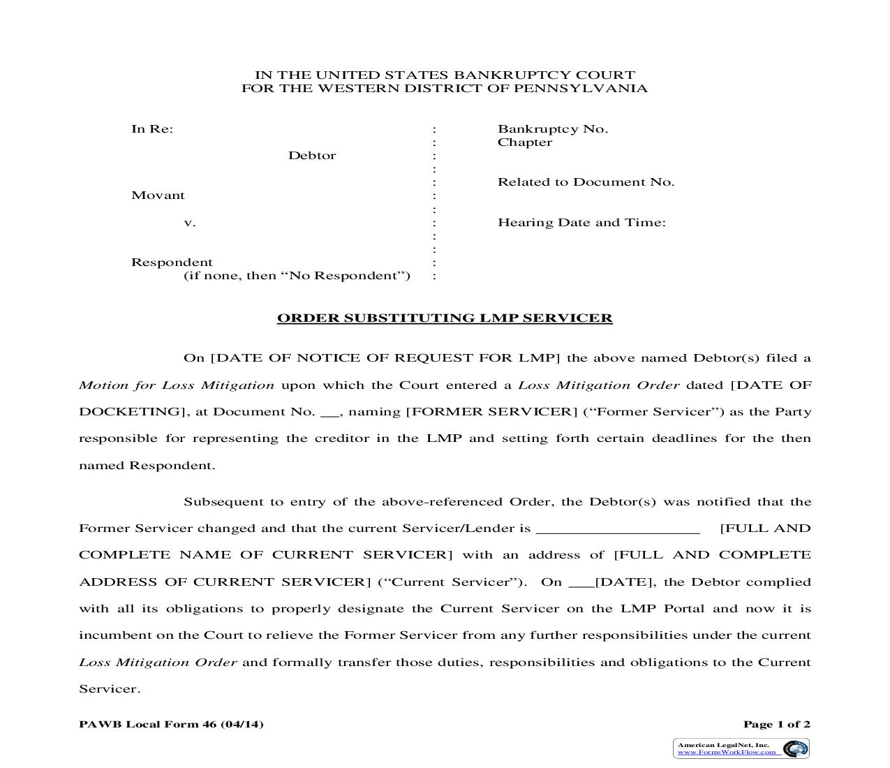 Order Substituting LMP Servicer {46} | Pdf Fpdf Doc Docx | Pennsylvania