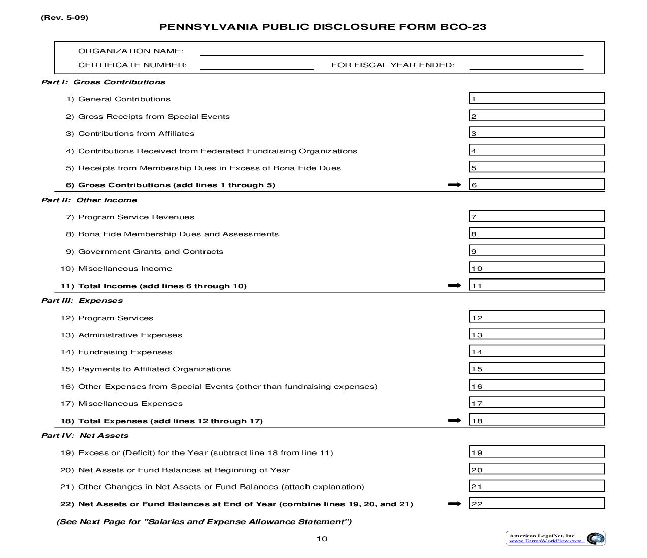 Pennsylvania Public Disclosure Form {BCO-23} | Pdf Fpdf Doc Docx | Pennsylvania