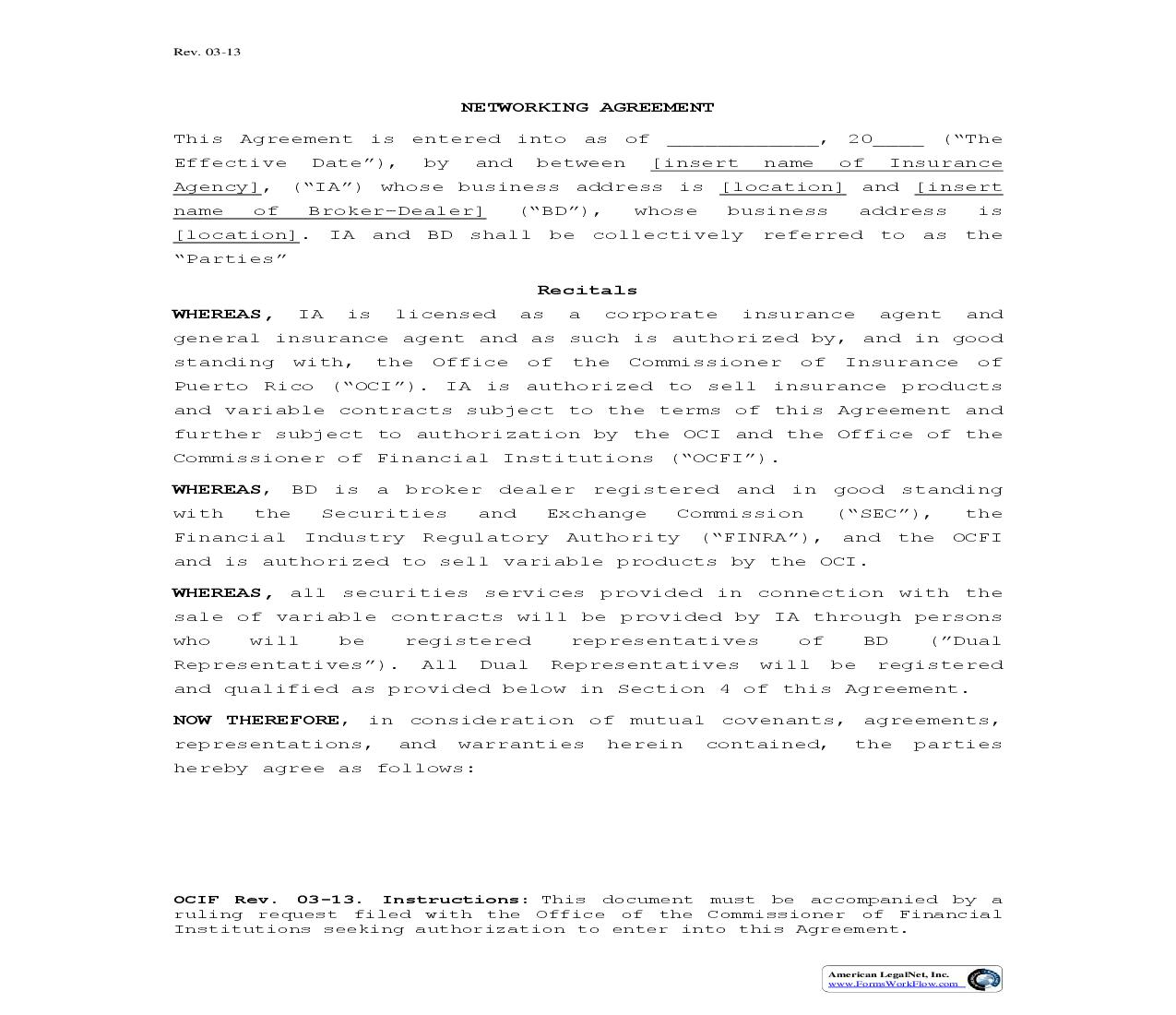 Networking Agreement | Pdf Fpdf Doc Docx | Puerto Rico