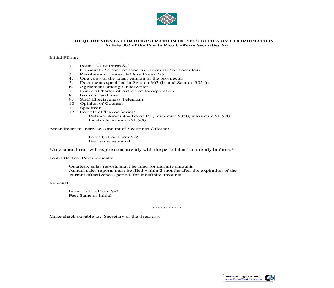 Registration Statement For Registration Of Securities By Coordination {S2} | Pdf Fpdf Doc Docx | Puerto Rico