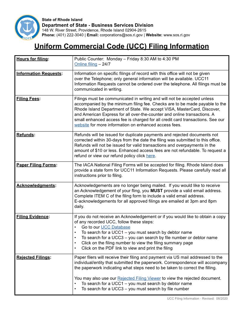 UCC Financing Statement Amendment Additional Party {UCC3Ap} | Pdf Fpdf Doc Docx | Rhode Island