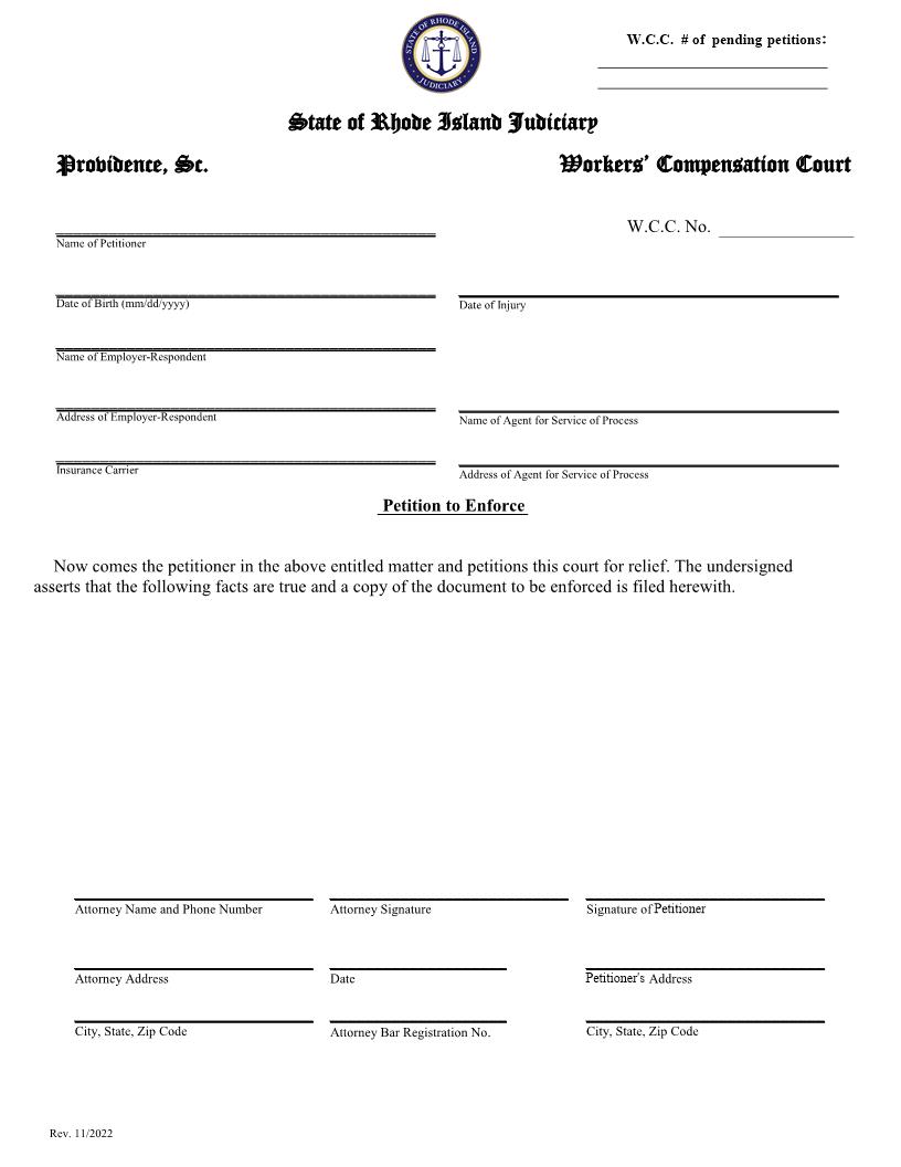 Petition To Enforce | Pdf Fpdf Docx | Rhode Island