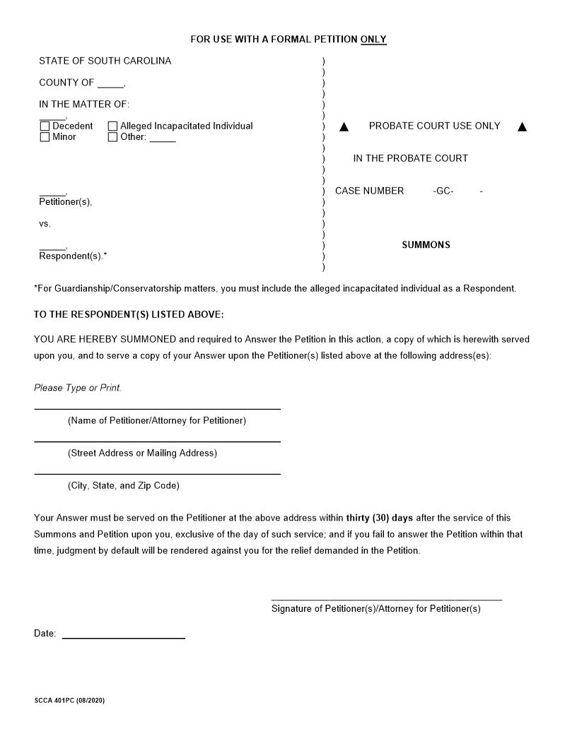 Petition To Sale Real Property {584GC} | Pdf Fpdf Docx | South Carolina