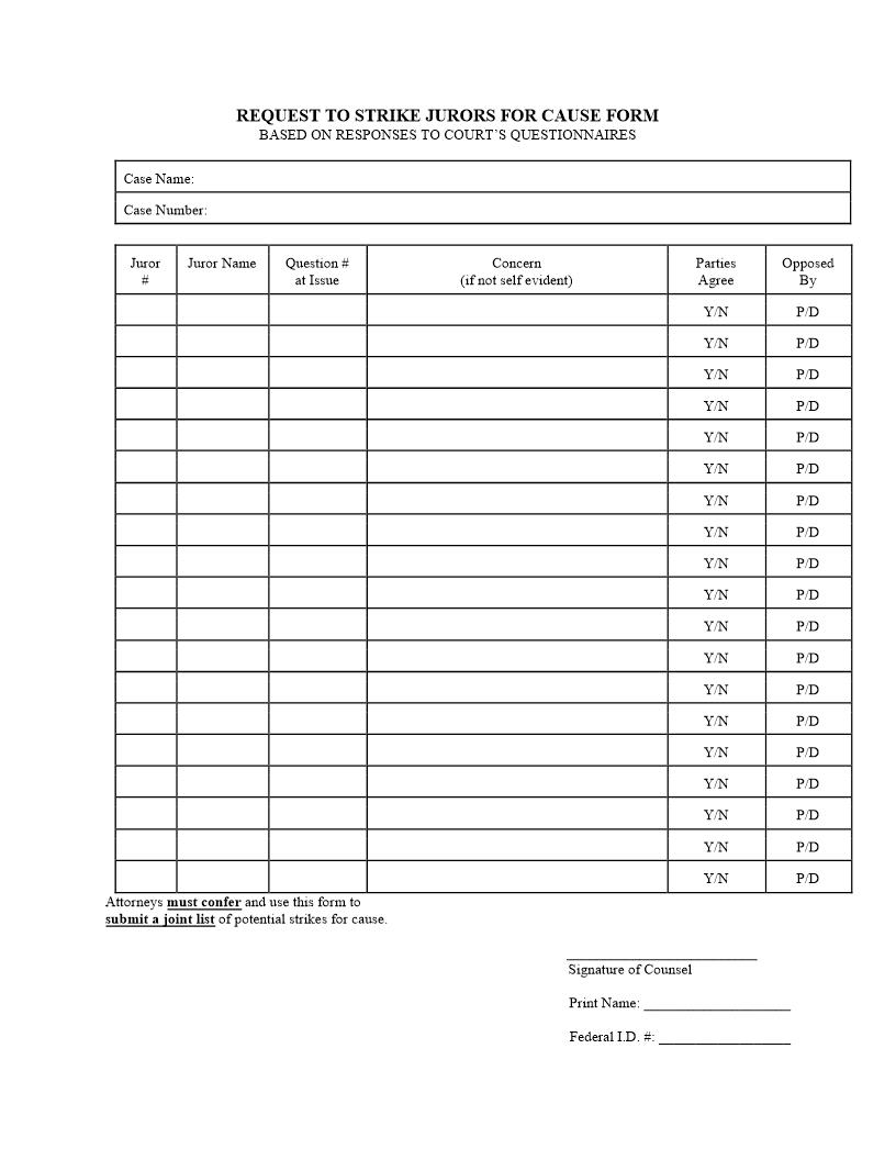 Dawson Request To Strike Jurors | Pdf Fpdf Docx | South Carolina