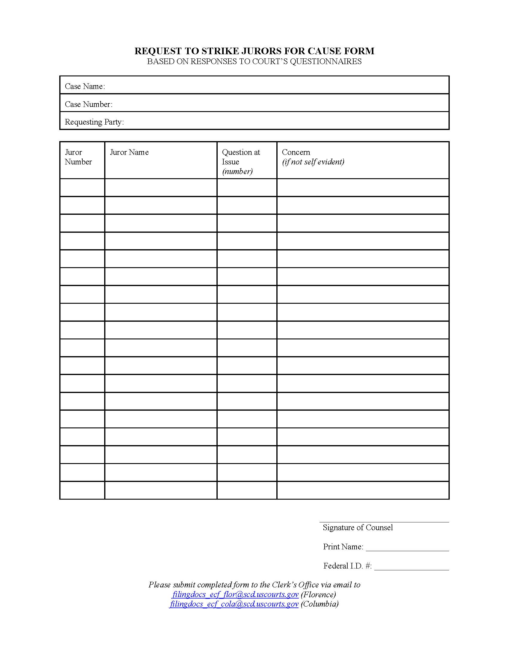 Wooten Request To Strike Jurors | Pdf Fpdf Doc Docx | South Carolina