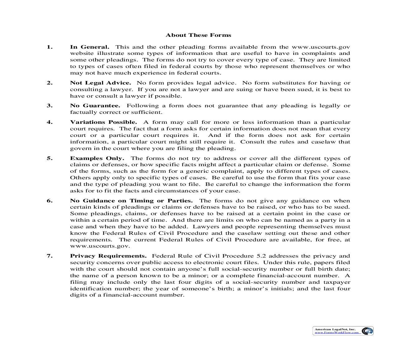 Complaint For Violation Of Civil Rights Non-Prisoner | Pdf Fpdf Doc Docx | South Carolina