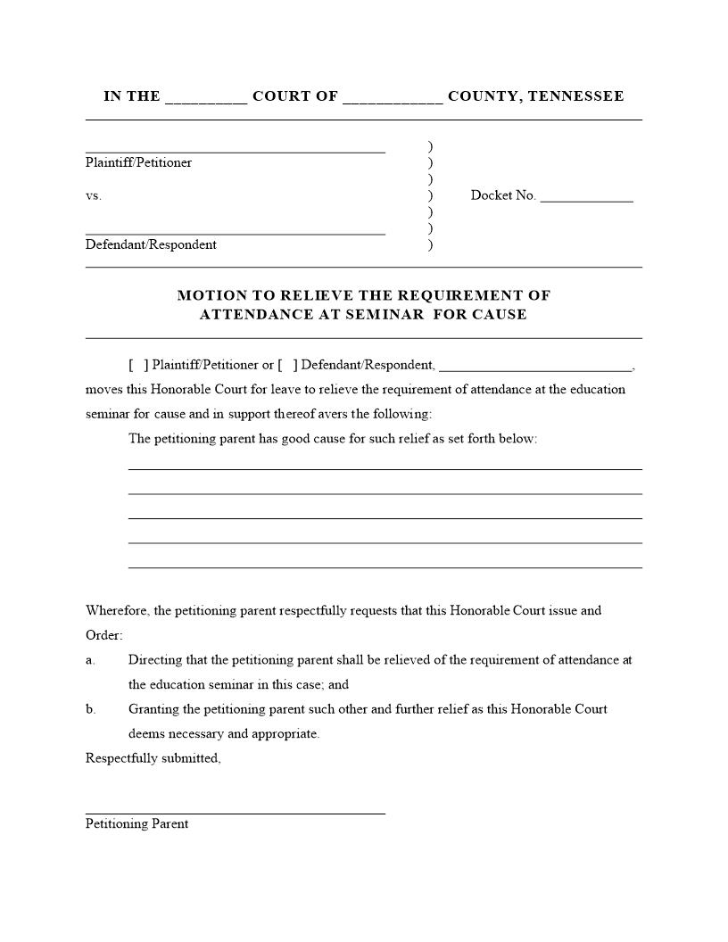 Motion To Preempt Education | Pdf Fpdf Docx | Tennessee