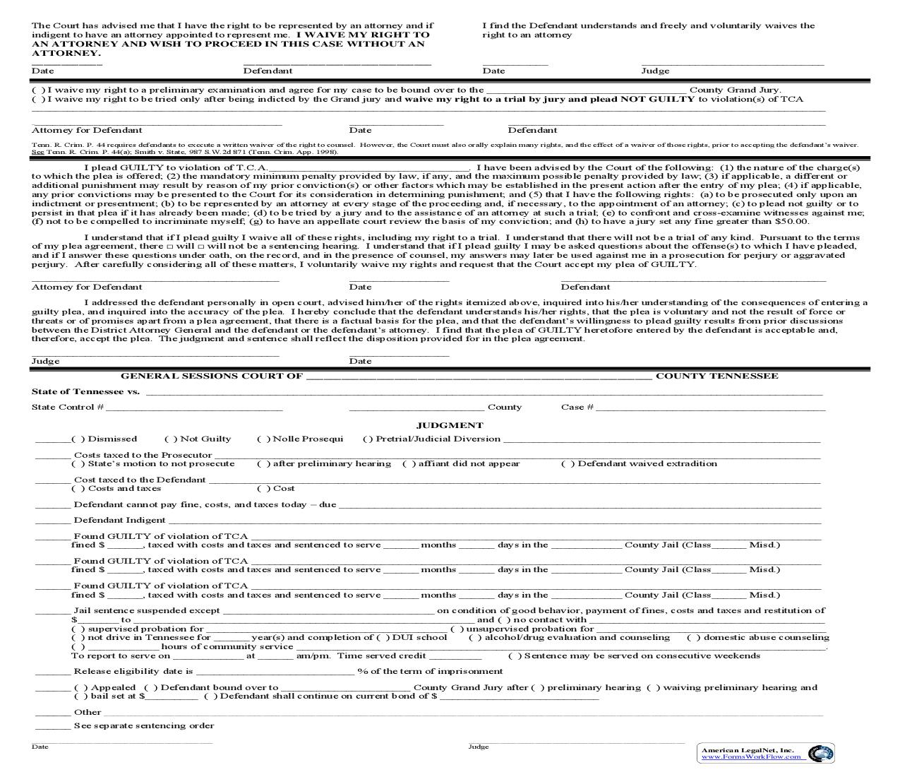 Judgment Sheet - Multiple Charges | Pdf Fpdf Doc Docx | Tennessee