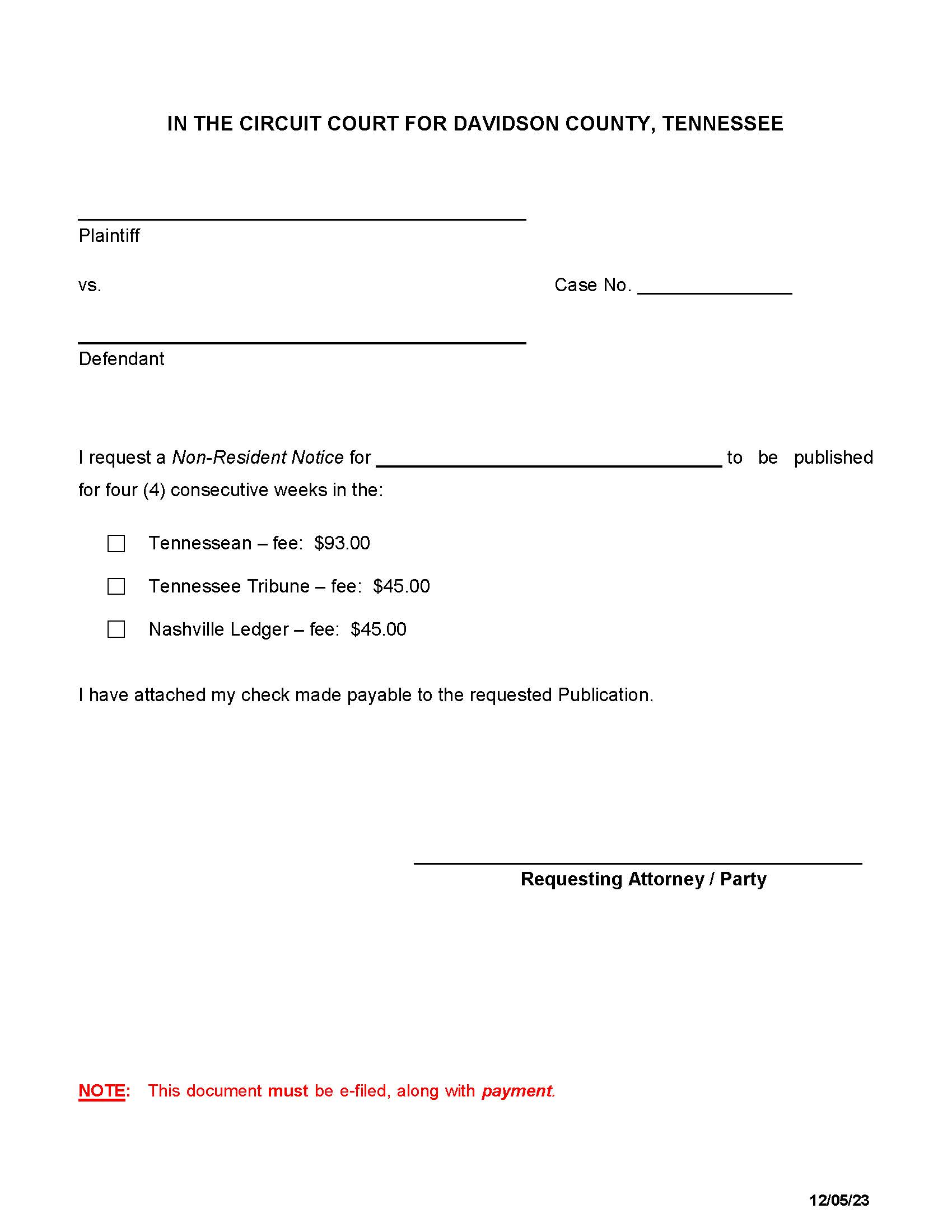 Publication Form | Pdf Fpdf Doc Docx | Tennessee