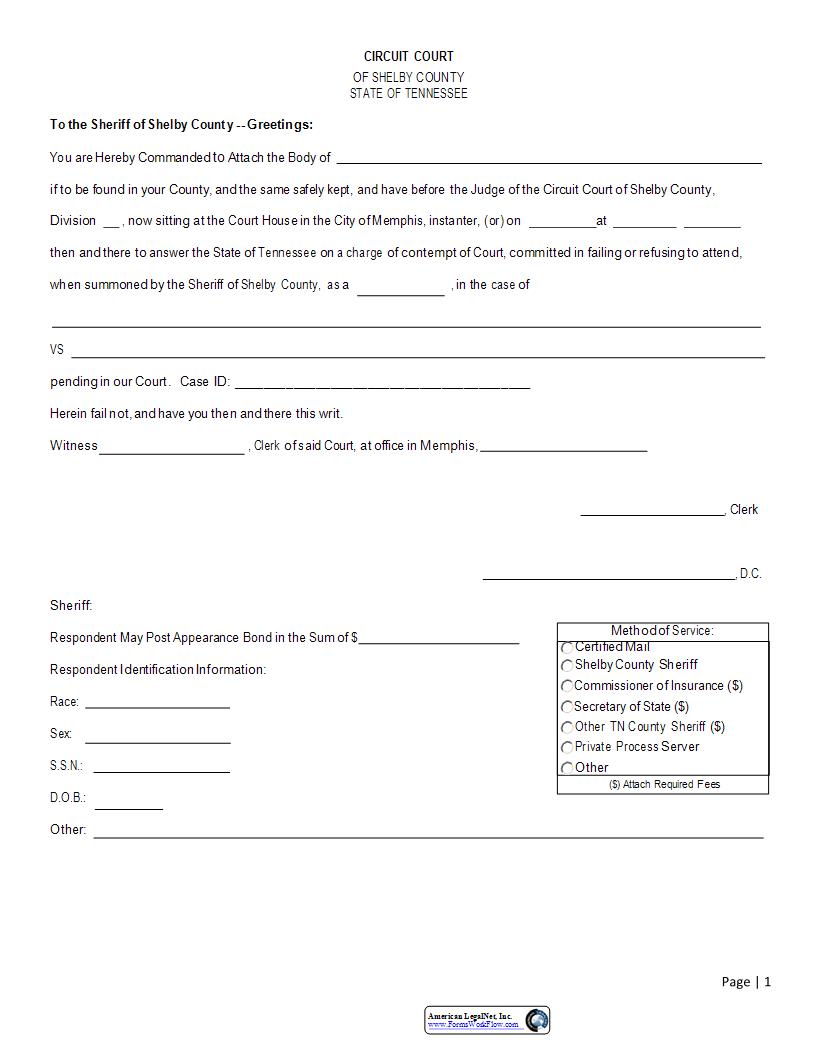 Attachment Pro Corpus | Pdf Fpdf Docx | Tennessee