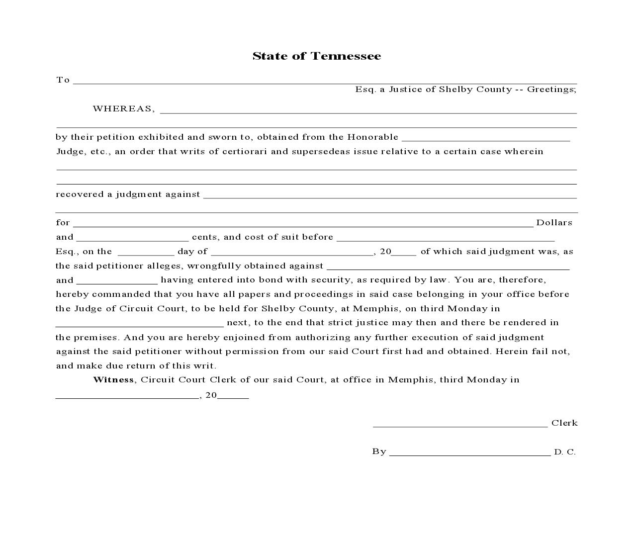 Certiorari | Pdf Fpdf Doc Docx | Tennessee