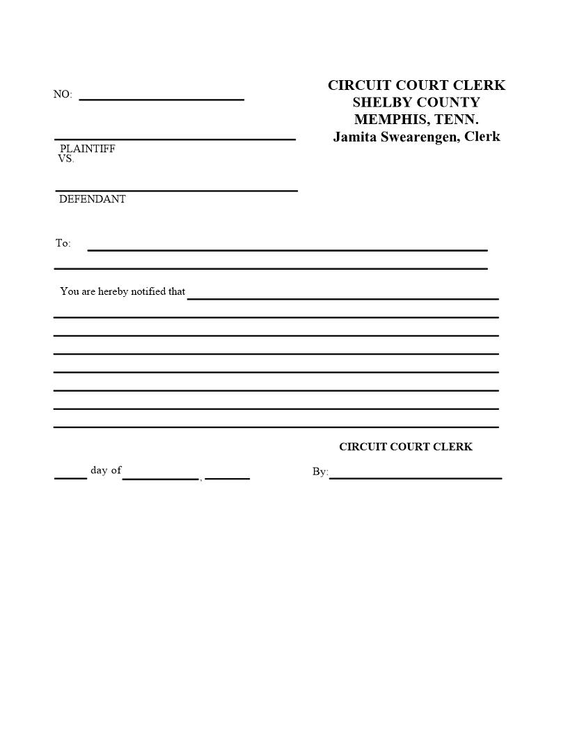 Notice | Pdf Fpdf Docx | Tennessee