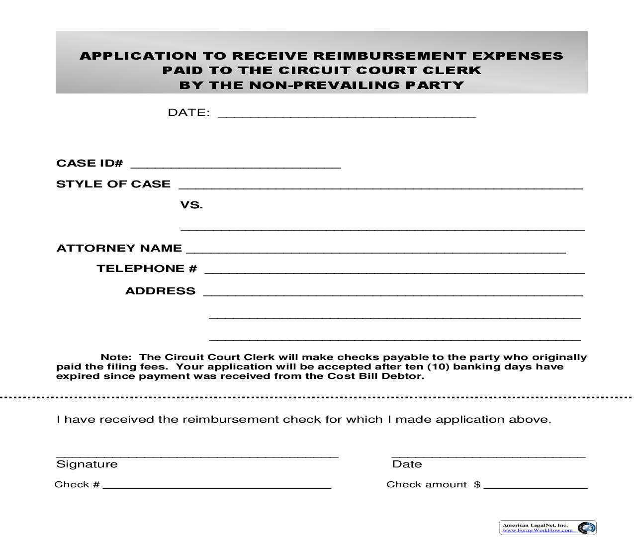 Reimbursement Request | Pdf Fpdf Doc Docx | Tennessee