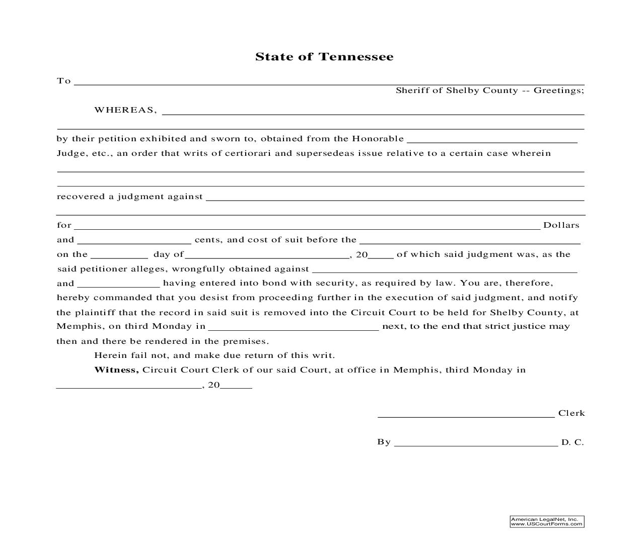 Supersedeas | Pdf Fpdf Doc Docx | Tennessee