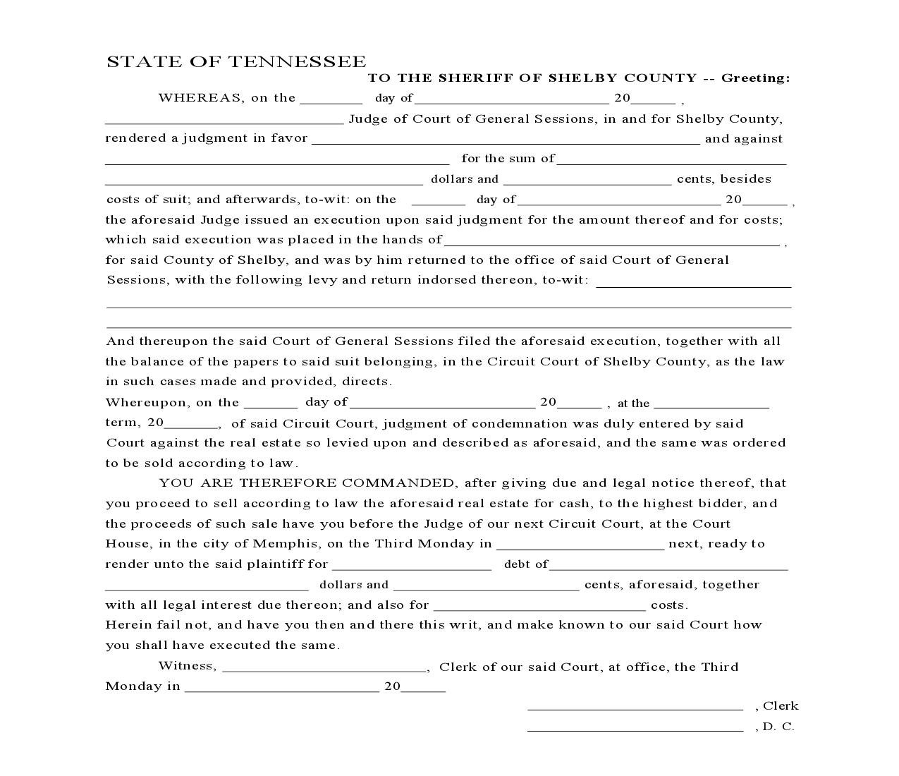 Venditioni Exponas | Pdf Fpdf Doc Docx | Tennessee