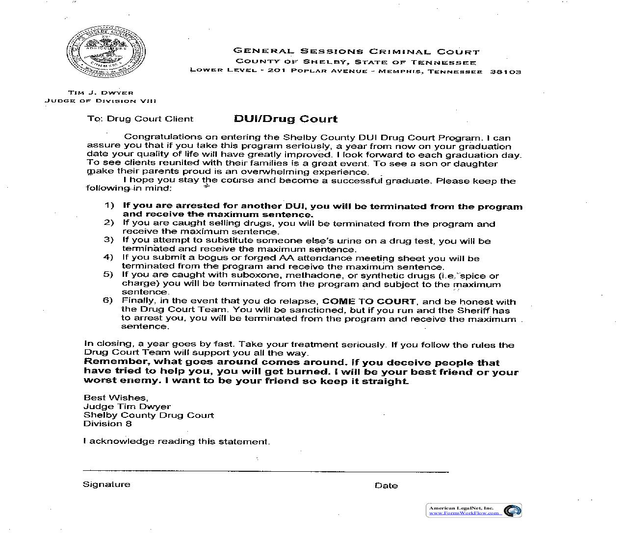 DUI-Drug Court {CR 2844} | Pdf Fpdf Doc Docx | Tennessee