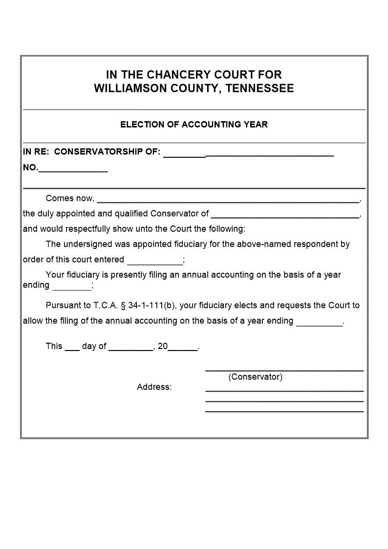 Election Of Accounting Year | Pdf Fpdf Doc Docx | Tennessee