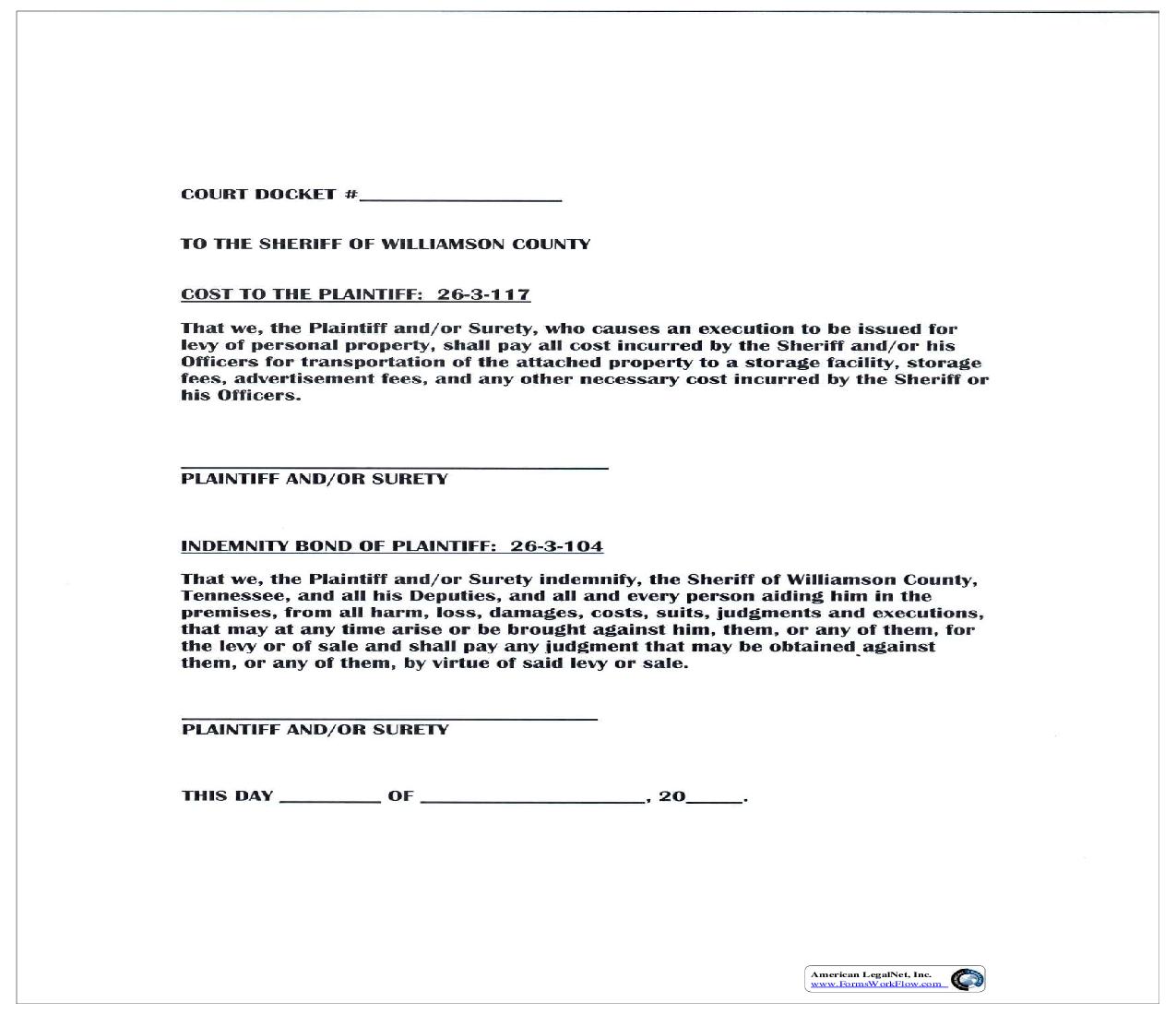 Responsibility For Execution Of Levy | Pdf Fpdf Doc Docx | Tennessee