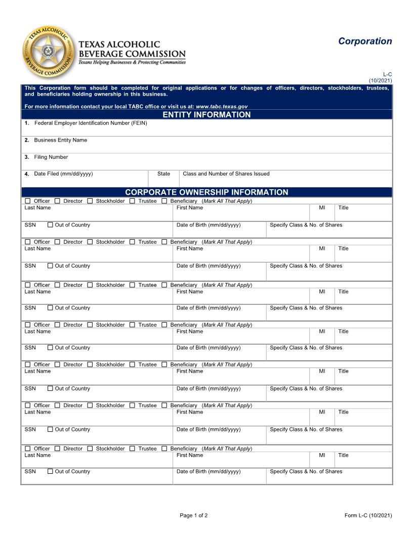 Corporation {L-C} | Pdf Fpdf Docx | Texas