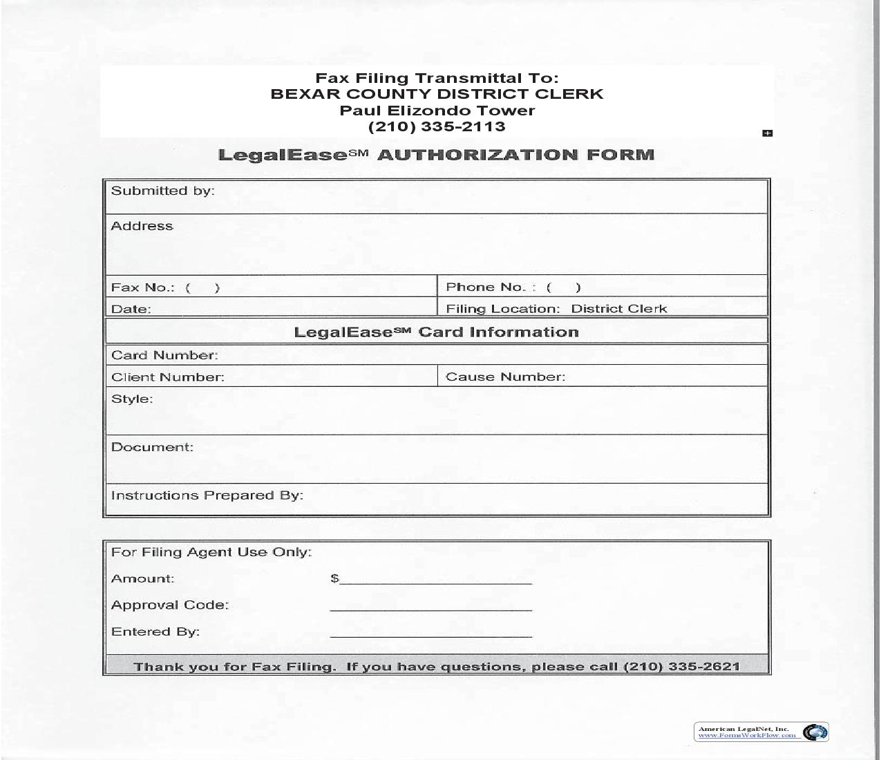 LegalEase Authorization Form | Pdf Fpdf Doc Docx | Texas
