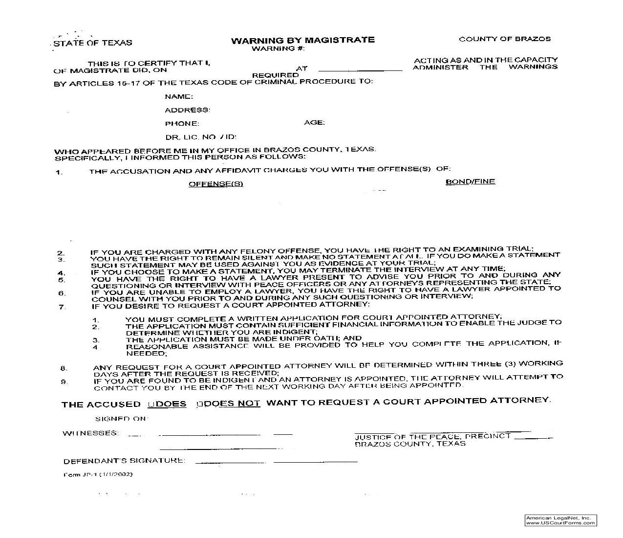 Warning By Magistrate | Pdf Fpdf Doc Docx | Texas