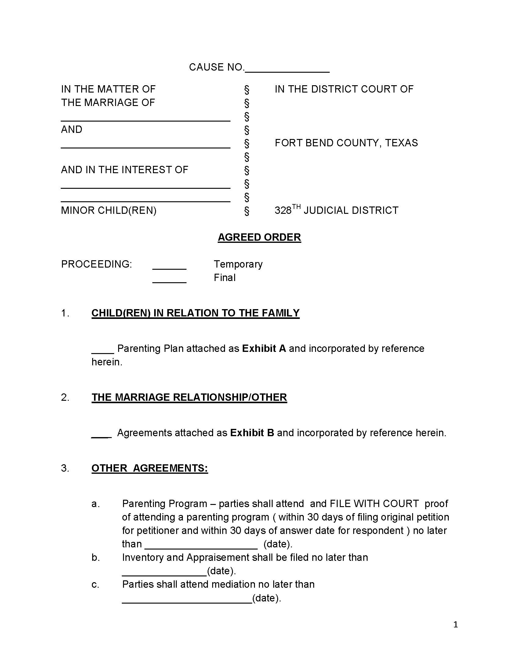 Agreed Order | Pdf Fpdf Doc Docx | Texas