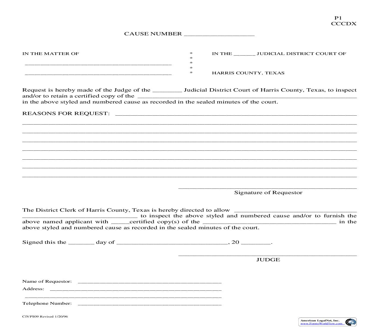 Sealed Minutes {CIVPS09} | Pdf Fpdf Doc Docx | Texas