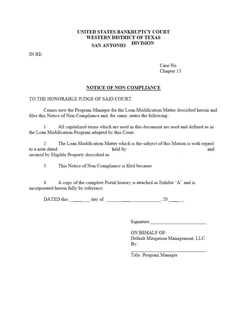 Notice Of Non Compliance | Pdf Fpdf Docx | Texas