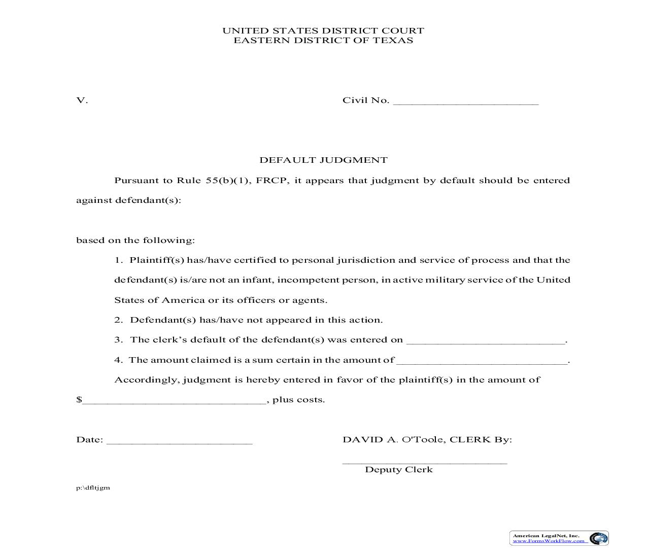 Default Judgment | Pdf Fpdf Doc Docx | Texas