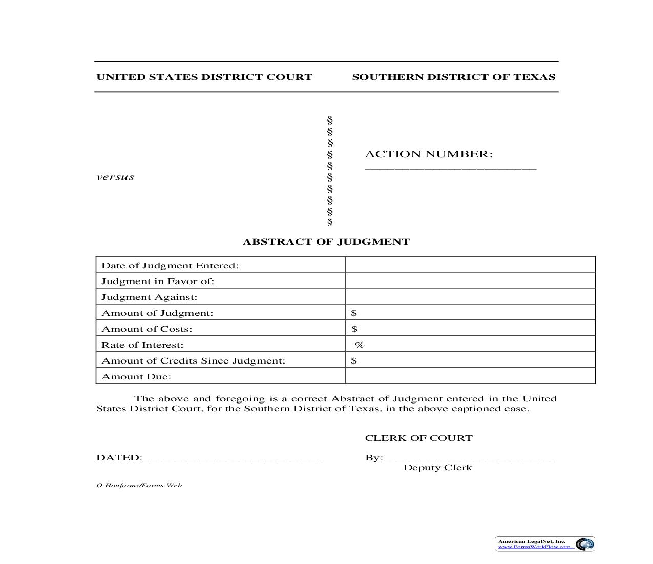 Abstract Of Judgment | Pdf Fpdf Doc Docx | Texas