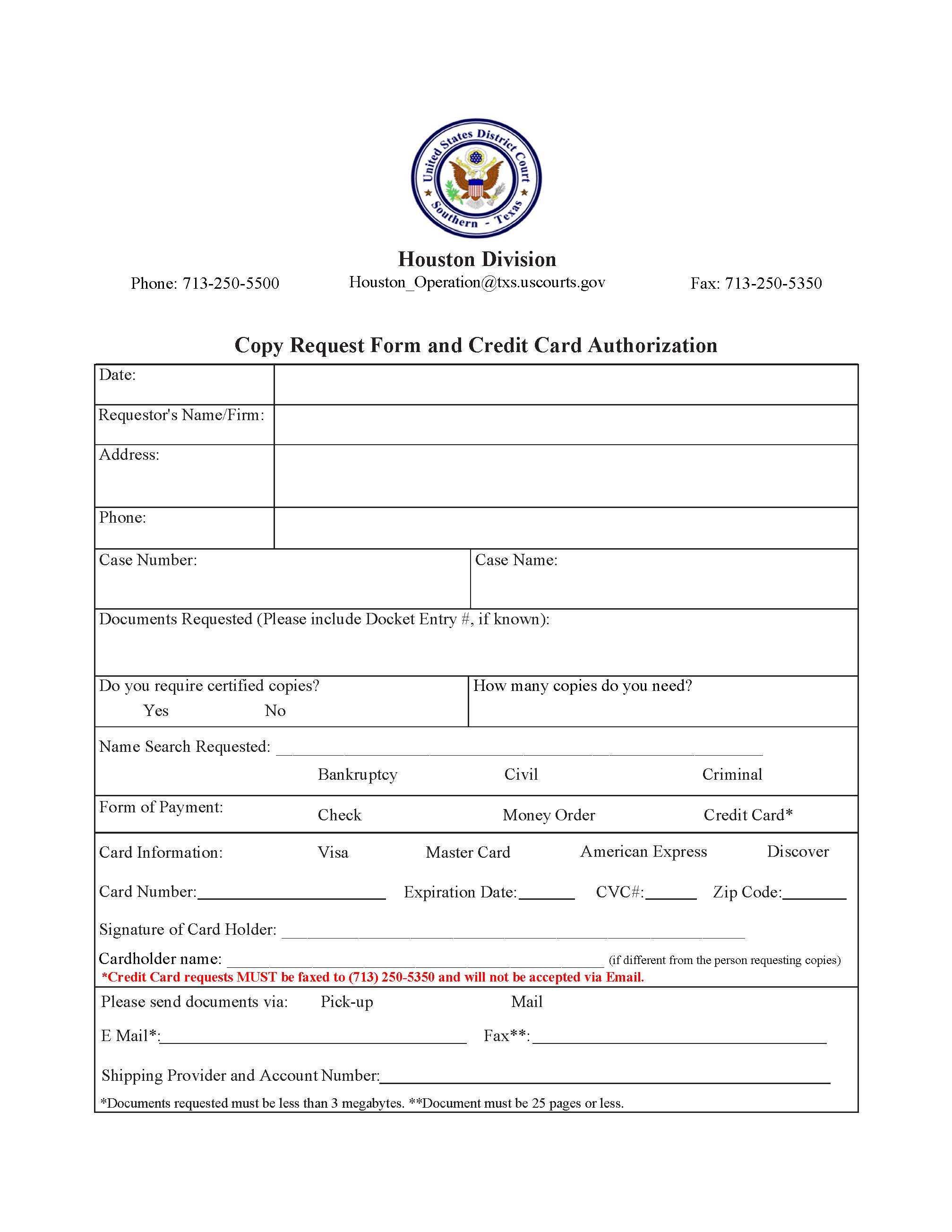 Copy And Search Request (Houston) | Pdf Fpdf Doc Docx | Texas