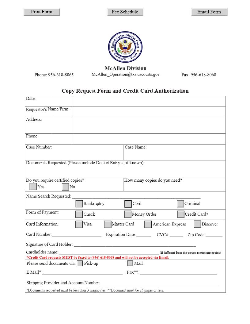 Copy And Search Request (McAllen) | Pdf Fpdf Doc Docx | Texas