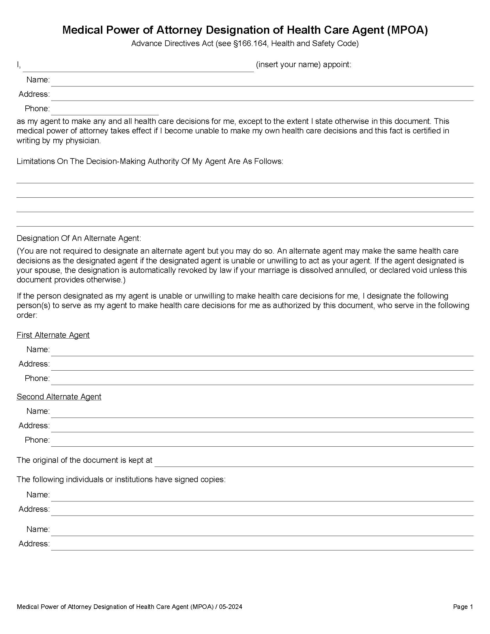 Texas Medical Power Of Attorney | Pdf Fpdf Doc Docx | Texas