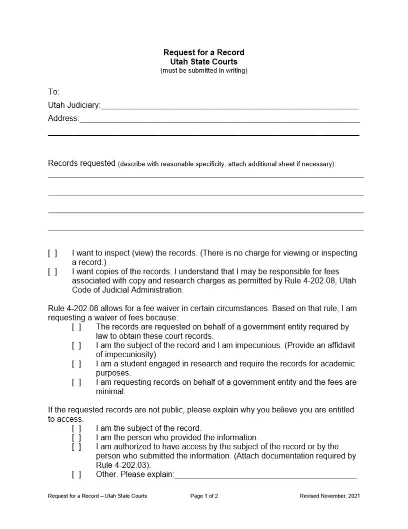 Affidavit With Exhibits {1108GEJ} | Pdf Fpdf Docx | Utah