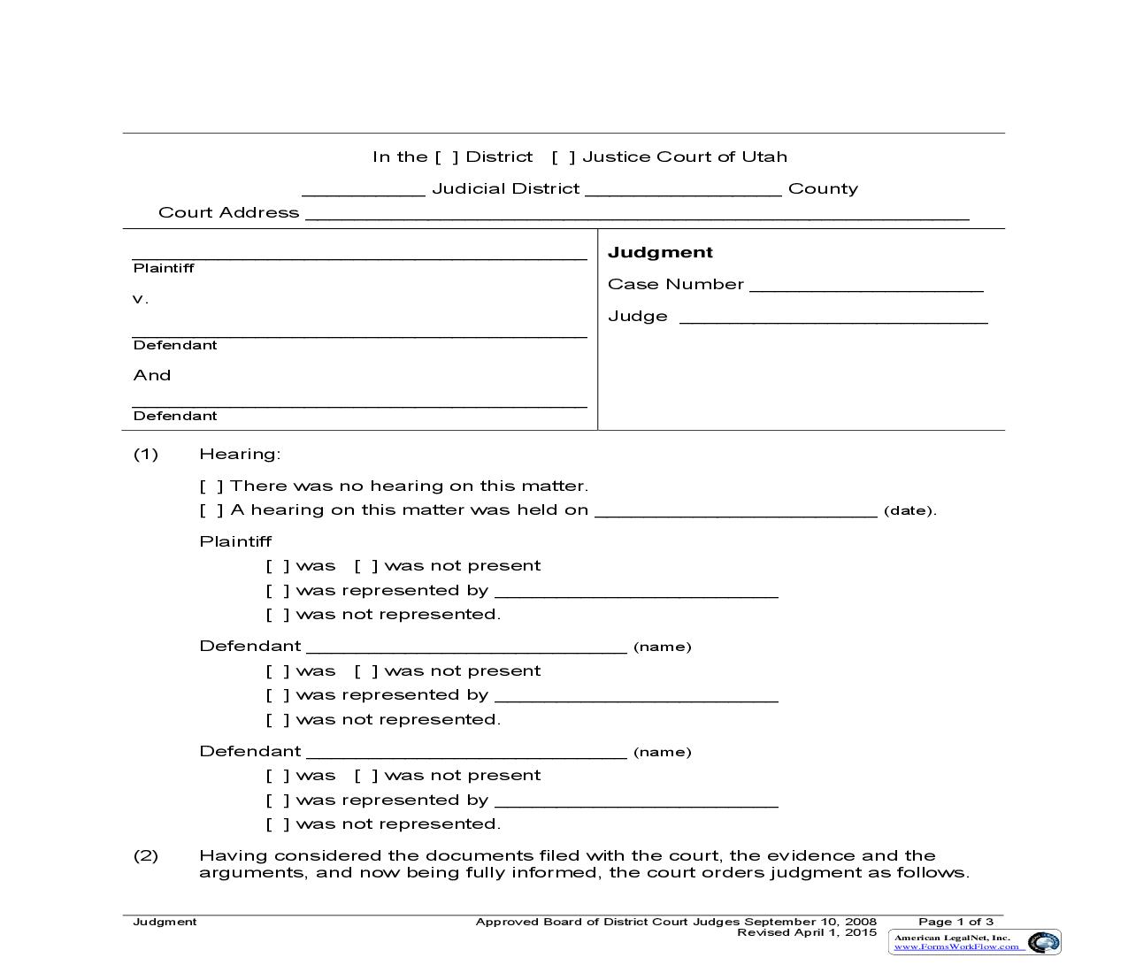 Judgment | Pdf Fpdf Doc Docx | Utah