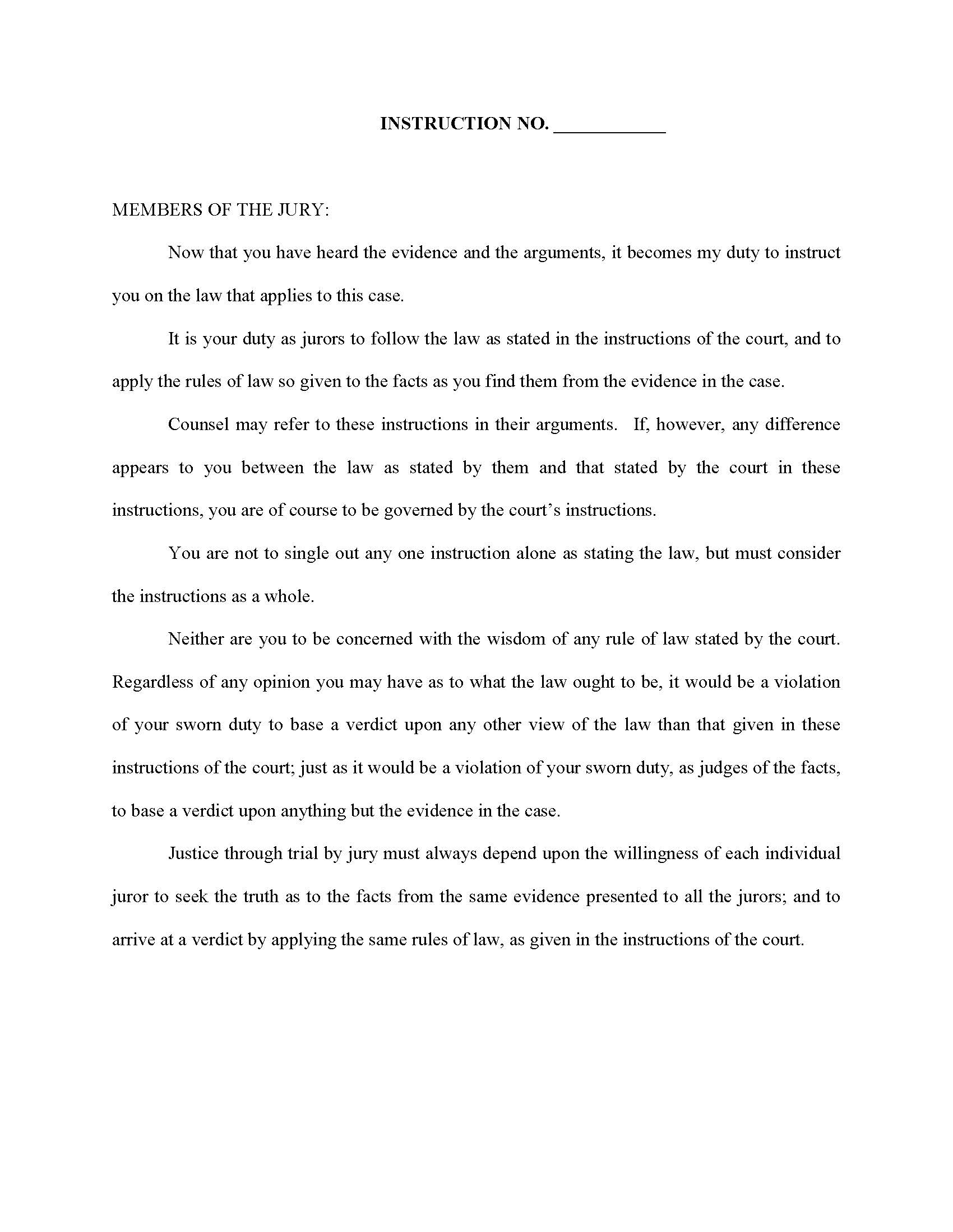 (Stock Civil) General Jury Instructions (Judge Waddoups) {SCGJI-JW} | Pdf Fpdf Docx | Utah