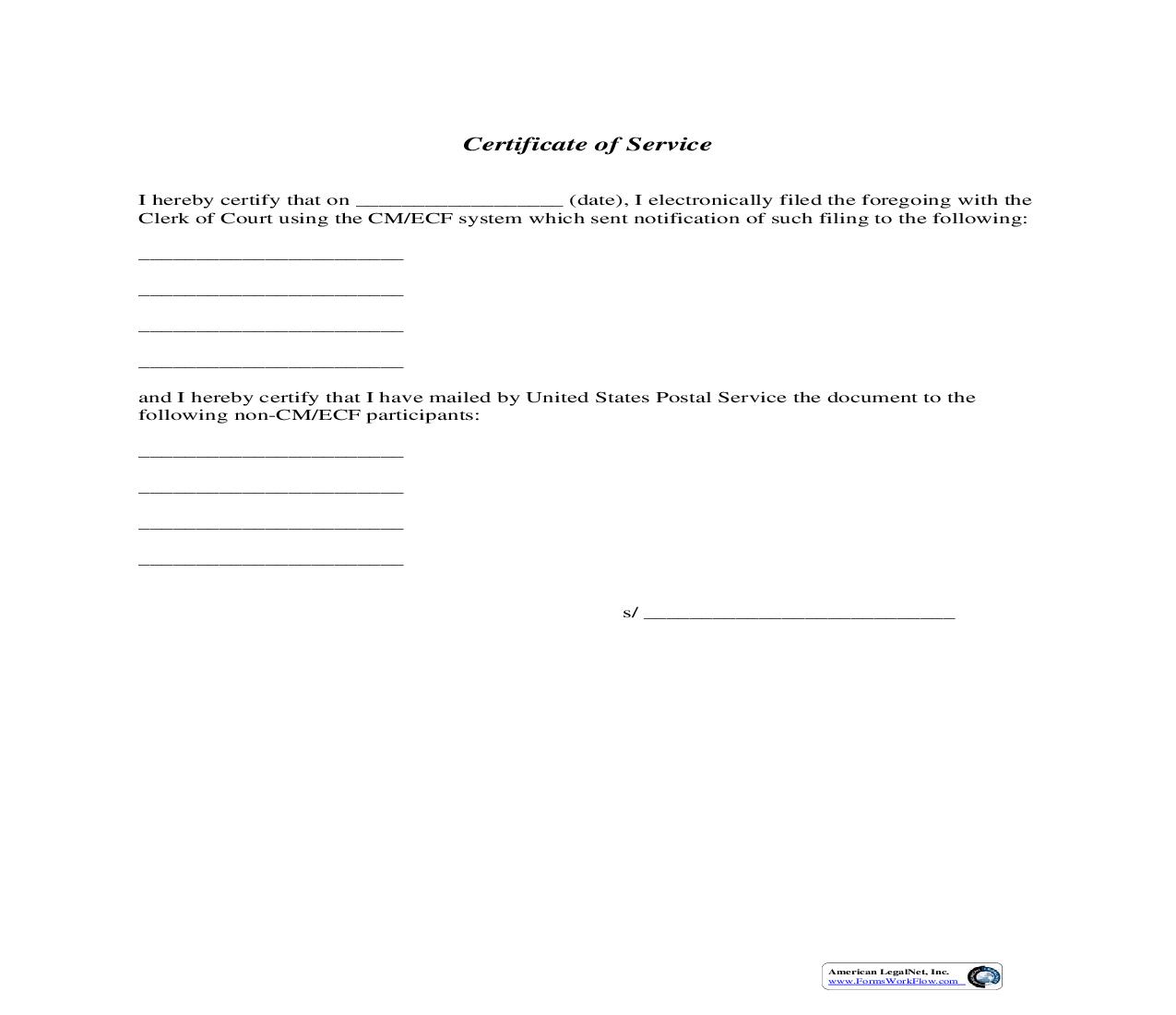 Certificate Of Service (Electronic) | Pdf Fpdf Doc Docx | Utah