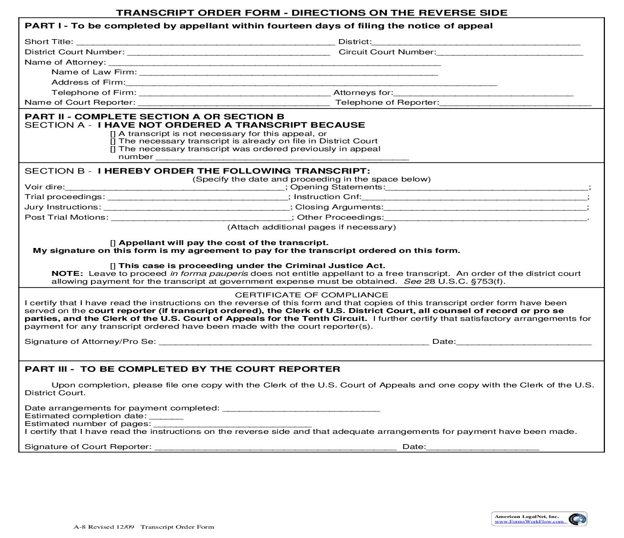 Transcript Order Form {A-8} | Pdf Fpdf Doc Docx | Utah