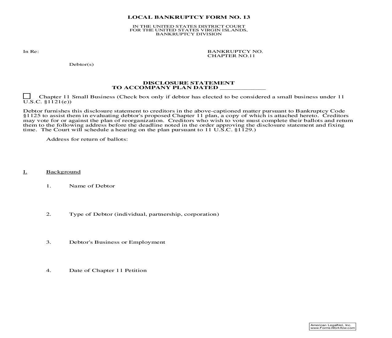 Disclosure Statement {13} | Pdf Fpdf Doc Docx | Virgin Islands