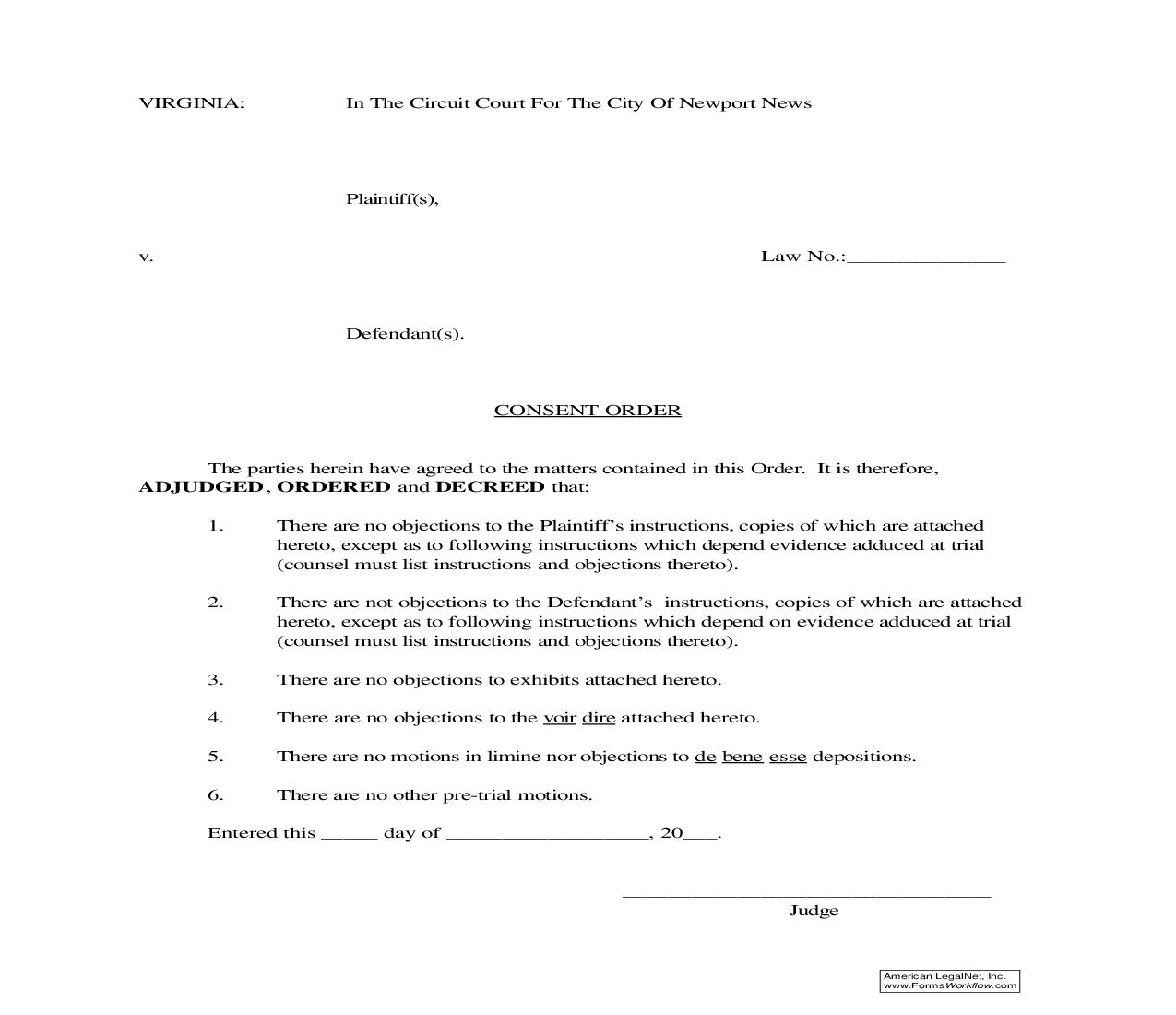 Consent Order | Pdf Fpdf Doc Docx | Virginia