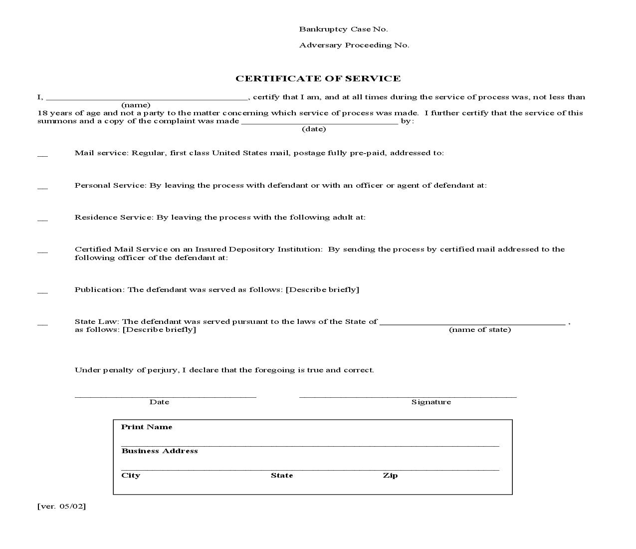 Certificate Of Service | Pdf Fpdf Doc Docx | Virginia