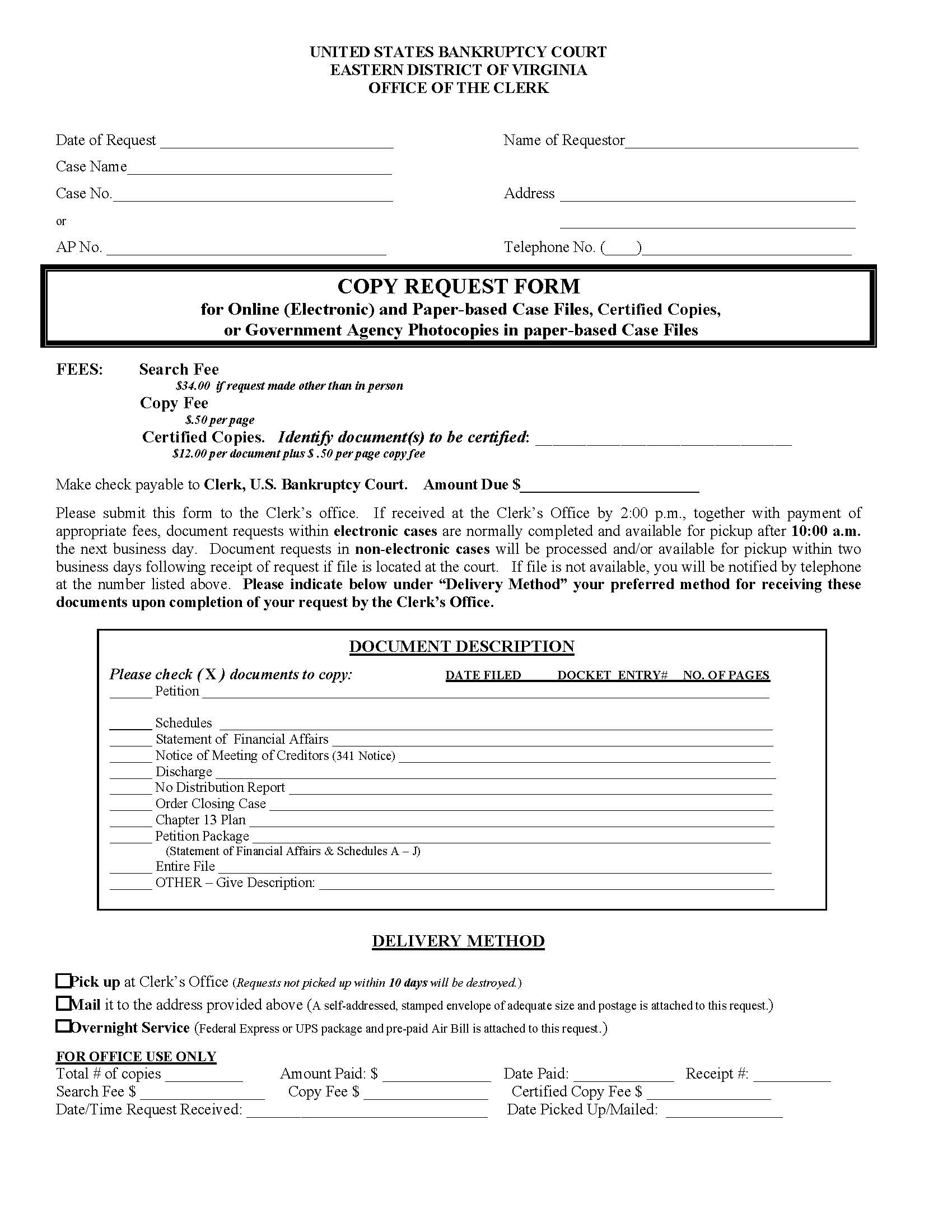 Copy Request Form | Pdf Fpdf Doc Docx | Virginia