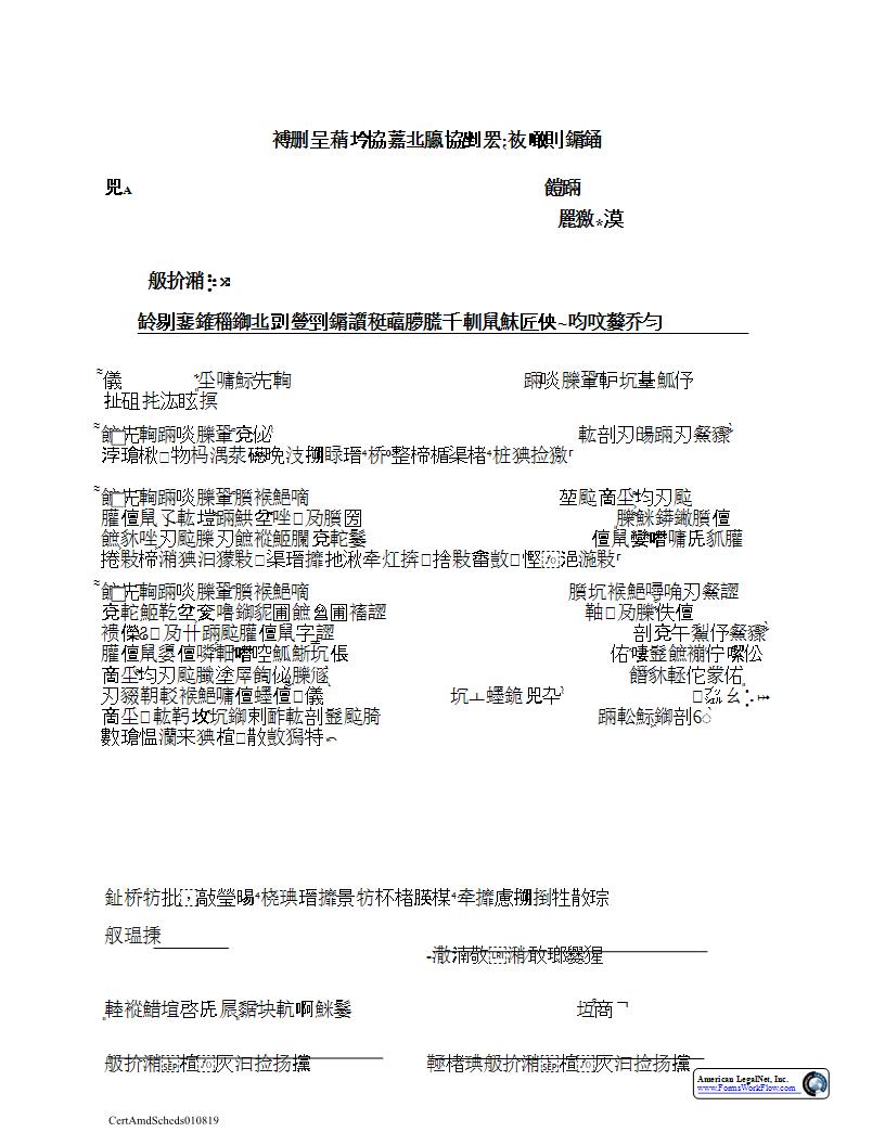 Certification Regarding Amended Schedules Or Statements | Pdf Fpdf Docx | Virginia