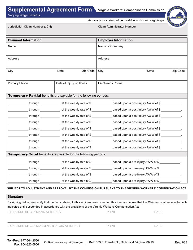 Supplemental Agreement | Pdf Fpdf Docx | Virginia