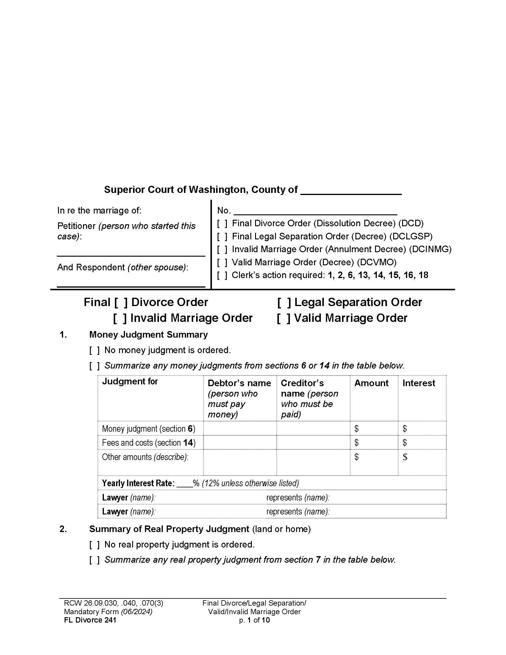 Final Order {241} | Pdf Fpdf Doc Docx | Washington